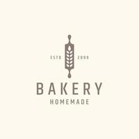 Bakery logo icon design template flat vector