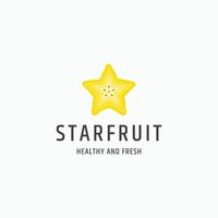 Star fruit logo icon design flat template vector illustration
