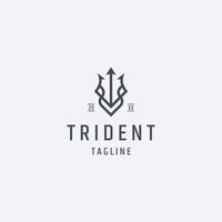 Trident Logo icon design template vector illustration