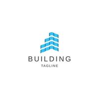 Building logo icon design template flat vector