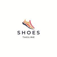 Shoes logo icon design template flat vector illustration