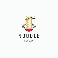 fideos naturaleza comida vegana logotipo icono diseño plantilla plana vector ilustración