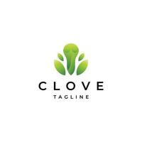 clove logo icon design template flat vector illustration