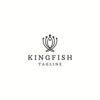 King fish logo icon design template flat vector