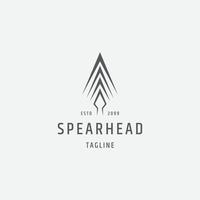 Spear logo icon design template flat vector illustration