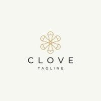 clove logo icon design template flat vector illustration