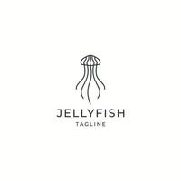 Jellyfish logo icon design template flat vector