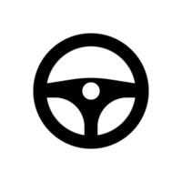 Steering wheel vector icon isolated on white background