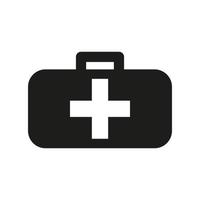 First aid kit vector icon isolated on white background