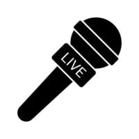 TV microphone vector icon on white background