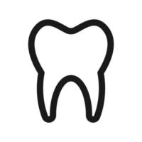 Tooth vector icon isolated on white background