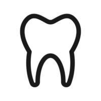 Tooth vector icon isolated on white background