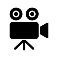 Video camera vector icon on white background