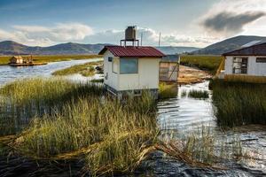 Lake Titicaca is the largest lake in South America and the highest navigable lake in the world. photo