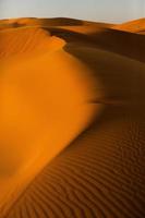 Beautiful sand dunes in the Sahara Desert in Morocco. Landscape in Africa in desert. photo