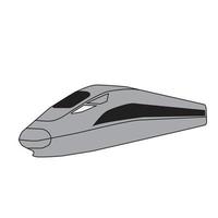 bullet train transportation vector design