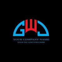 GWJ letter logo creative design with vector graphic