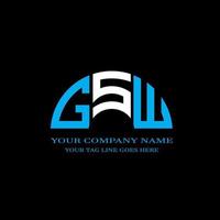 GSW letter logo creative design with vector graphic