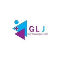 diseño creativo del logotipo de la letra glj con gráfico vectorial vector