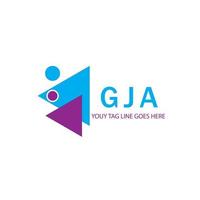 GJA letter logo creative design with vector graphic