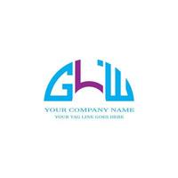 GLW letter logo creative design with vector graphic