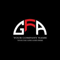 GFA letter logo creative design with vector graphic