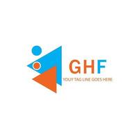 diseño creativo del logotipo de la letra ghf con gráfico vectorial vector