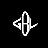 diseño creativo del logotipo de la letra gbv con gráfico vectorial vector