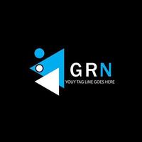 diseño creativo del logotipo de la letra grn con gráfico vectorial vector