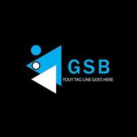 diseño creativo del logotipo de la letra gsb con gráfico vectorial vector