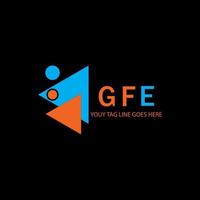 diseño creativo del logotipo de la letra gfe con gráfico vectorial vector