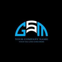 GSM letter logo creative design with vector graphic