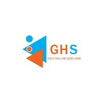 diseño creativo del logotipo de la letra ghs con gráfico vectorial vector