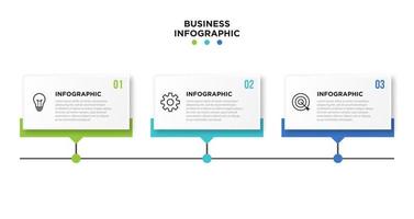 plantilla infográfica de negocios de presentación con 3 opciones. ilustración vectorial vector