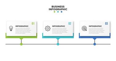 Presentation business infographic template with 3 options. Vector illustration.