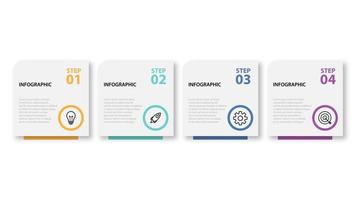 plantilla de diseño infográfico empresarial con 4 opciones vector