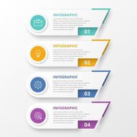 Presentation business infographic template with 4 options. Vector illustration.