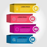 Infographic steps concept creative banner design vector