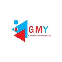 diseño creativo del logotipo de la letra gmy con gráfico vectorial vector