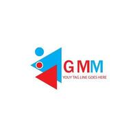 diseño creativo del logotipo de la letra gmm con gráfico vectorial vector