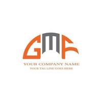 diseño creativo del logotipo de la letra gmf con gráfico vectorial vector