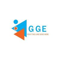 diseño creativo del logotipo de la letra gge con gráfico vectorial vector