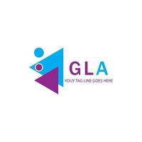 diseño creativo del logotipo de la letra gla con gráfico vectorial vector