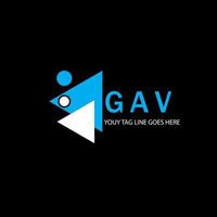 diseño creativo del logotipo de la letra gav con gráfico vectorial vector