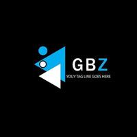 diseño creativo del logotipo de la letra gbz con gráfico vectorial vector