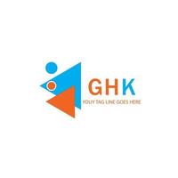 diseño creativo del logotipo de la letra ghk con gráfico vectorial vector