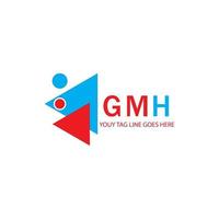 diseño creativo del logotipo de la letra gmh con gráfico vectorial vector