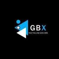 Diseño creativo del logotipo de la letra gbx con gráfico vectorial vector