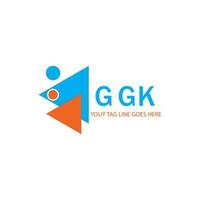 Diseño creativo del logotipo de la letra ggk con gráfico vectorial vector