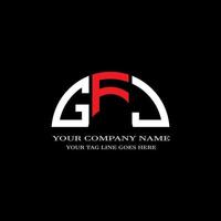 GFJ letter logo creative design with vector graphic